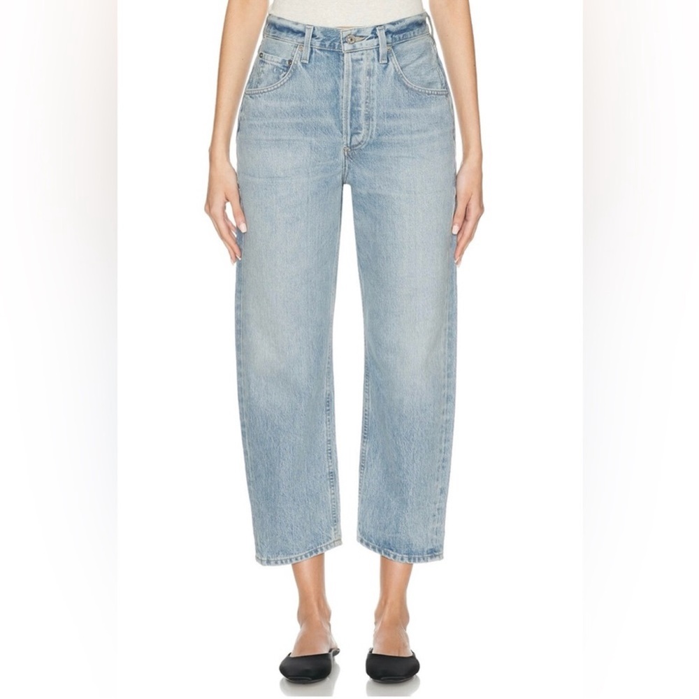 Citizens of Humanity Dahlia Bow Leg Baby Roll
Jeans Ribbon Blue Size 26 - Picture 4 of 16